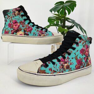 Straye Women's Multicolor Canvas High Top  Floral Sneaker Size 12